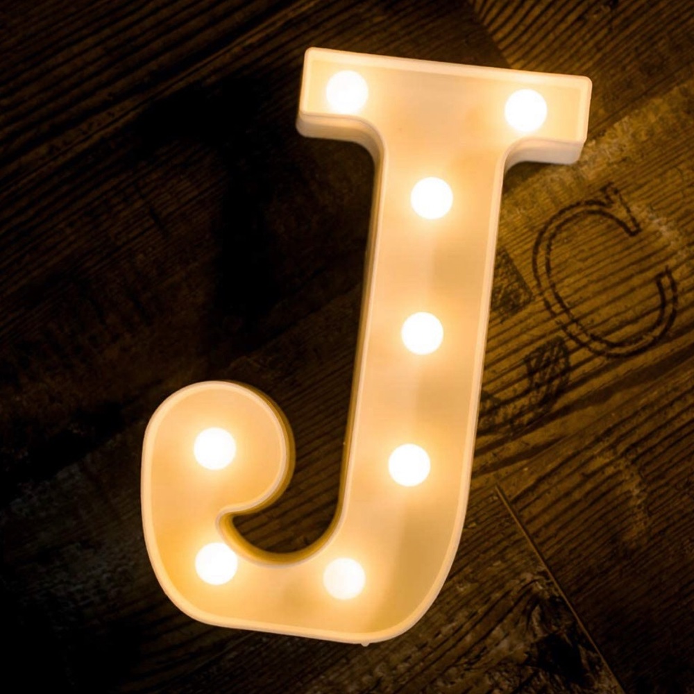 Letter J light up stand
